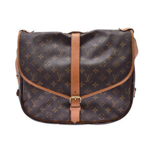 Louis Vuitton Monogram Saumur Brown Leather Shoulder Bag